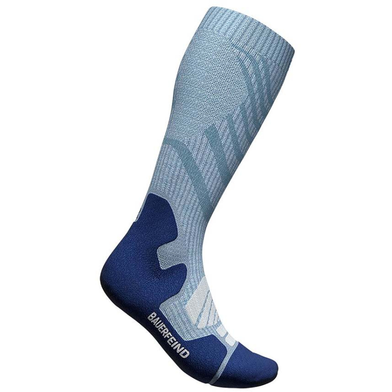 BAUERFEIND SPORTS Outdoor Merino Kompressionssocken Damen sky blue S 35-38 von BAUERFEIND