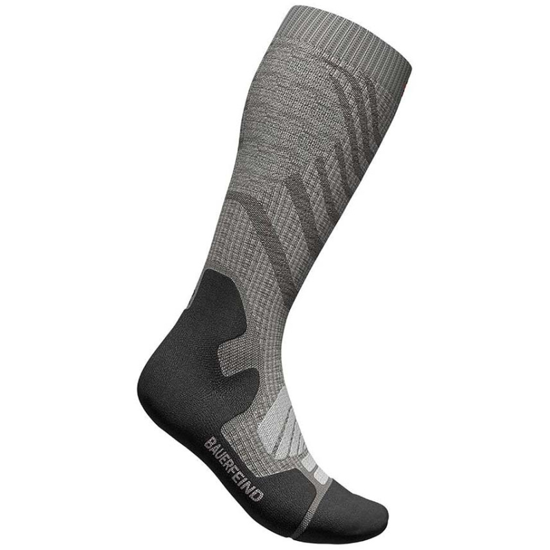 BAUERFEIND Outdoor Merino Kompressionssocken Damen stone grey S 39-42 von BAUERFEIND