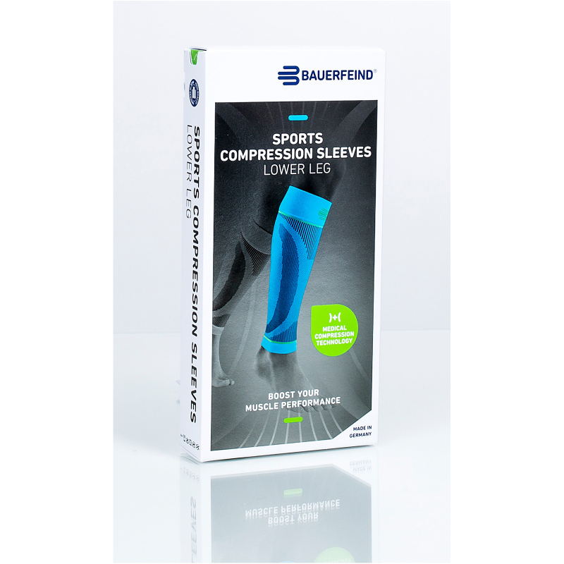 BAUERFEIND Sports Kompressionsbandage Wade schwarz, extra long, Gr. S von BAUERFEIND