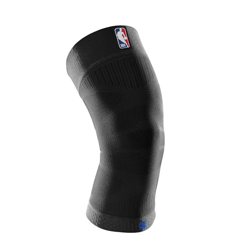 BAUERFEIND Unisex-Adult Sports Compression Knee Support Kniebandage, NBA Schwarz, XL von BAUERFEIND