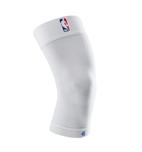 BAUERFEIND Unisex-Adult Sports Compression Knee Support Kniebandage, NBA Weiß, M von BAUERFEIND