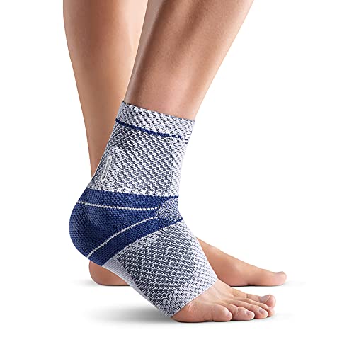 Bauerfeind - MalleoTrain – Knöchelbandage – hilft bei der Stabilisierung der Knöchelmuskulatur und Gelenke zur Heilung von Verletzungen und Schmerzlinderung – linker Fuß – Größe 2 – Farbe Titan von BAUERFEIND