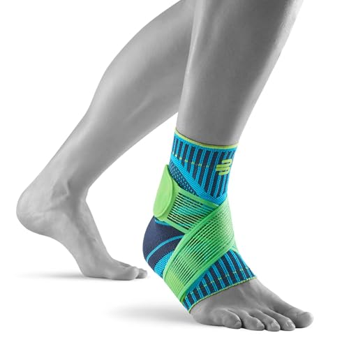 BAUERFEIND Sprunggelenkbandage „Ankle Support“ Unisex, 1 Sprunggelenk Bandage für Sport wie Fußball, Fitness oder Laufen, Kein Umknicken durch Knöchelbandage, Blau, XS von BAUERFEIND