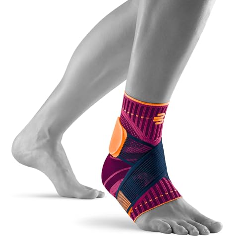 Bauerfeind Sprunggelenkbandage „Ankle Support“ Unisex, 1 Sprunggelenk Bandage für Sport wie Fußball, Fitness und Joggen, Kein Umknicken durch Knöchelbandage, Pink, XL von BAUERFEIND