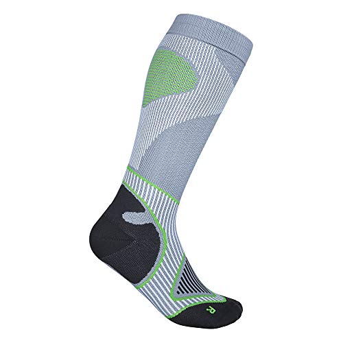 BAUERFEIND Men's Run Performance Wandersocken für Outdooraktivitäten wie Radsport & Wandern, Sportsocken mit Targeted Compression Zones Technologie, Grau, 44-46 / M von BAUERFEIND