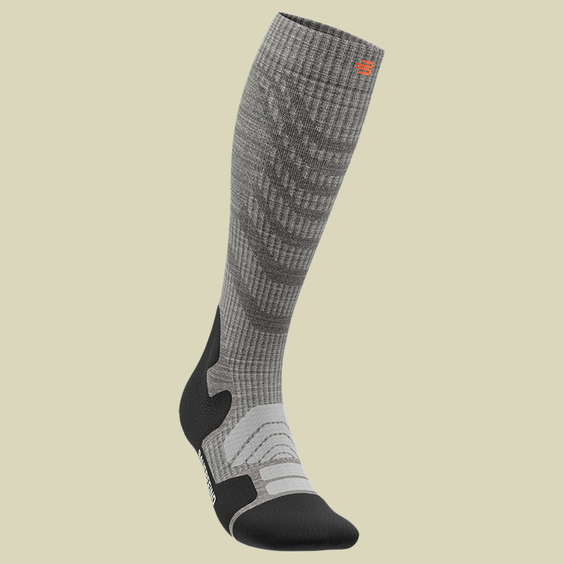 Outdoor Merino Compression Socks Women 39-42 S grau - stone grey von BAUERFEIND