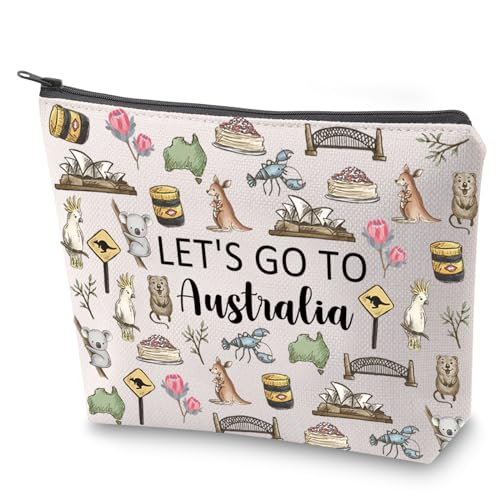 Australien Reiseetui Australien Reisegeschenk Australien Urlaub Geschenk Let's Go to Australia Make-up-Tasche mit Reißverschluss Australien Souvenir, australien, Nein Australien Reiseetui Australien Reisegeschenk Australien Urlaub Geschenk Let's Go to Australia Make-up-Tasche mit Reißverschluss Australien Souvenir, australien, Nein von BAUNA