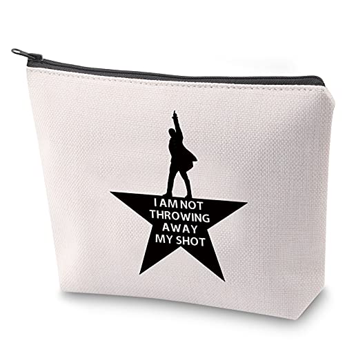 BAUNA Hamilton Broadway Make-up-Tasche mit Aufschrift "I Am Not Throwing Away My Shot", Musikgeschenk für Sie, Shot BAUNA Hamilton Broadway Make-up-Tasche mit Aufschrift "I Am Not Throwing Away My Shot", Musikgeschenk für Sie, Shot von BAUNA