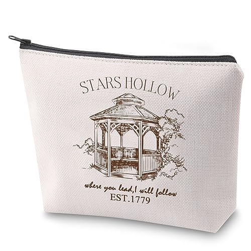 Kosmetiktasche mit Sternenmotiv, inspiriert von Pavillon, Kulturbeutel, Gilmore Fans, Make-up-Tasche mit Reißverschluss, Geschenk für kleine Stadt, Sterne hohl, Nein Kosmetiktasche mit Sternenmotiv, inspiriert von Pavillon, Kulturbeutel, Gilmore Fans, Make-up-Tasche mit Reißverschluss, Geschenk für kleine Stadt, Sterne hohl, Nein von BAUNA