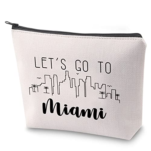 Miami Trip Reisekoffer Miami Urlaub Survival Kit Miami Bachelorette Party Geschenk Miami Skyline Kosmetiktasche Miami Reise Geschenk Souvenir, Miami, Nein von BAUNA