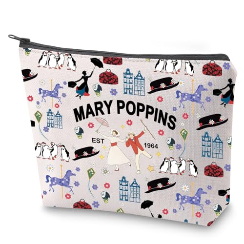 Miss Poppins Kosmetiktasche Mary Est 1964 Make-up-Tasche mit Reißverschluss WDW Trip Kulturbeutel Poppins Fans Geschenk, Mary 1964, Nein Miss Poppins Kosmetiktasche Mary Est 1964 Make-up-Tasche mit Reißverschluss WDW Trip Kulturbeutel Poppins Fans Geschenk, Mary 1964, Nein von BAUNA