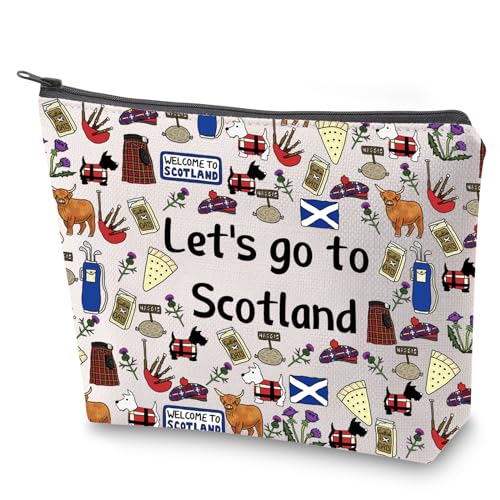 BAUNA Schottland Reiseetui ""Let's Go to Scotland"", Make-up-Tasche mit Reißverschluss, Schottland-Reisegeschenk, Schottland-Reise-Souvenir, Nach Schottland, Nein BAUNA Schottland Reiseetui ""Let's Go to Scotland"", Make-up-Tasche mit Reißverschluss, Schottland-Reisegeschenk, Schottland-Reise-Souvenir, Nach Schottland, Nein von BAUNA