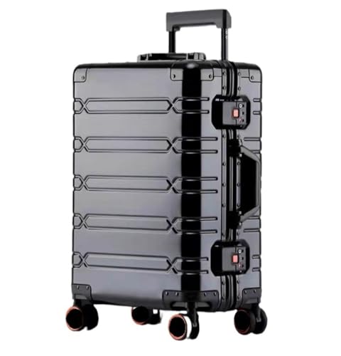 BAWFADFS Gepäck Handgepäck Koffer Aluminium Magnesium Metall Hartschalenkoffer Trolley mit Rollen Reisekoffer mit großem Fassungsvermögen Handgepäck von BAWFADFS
