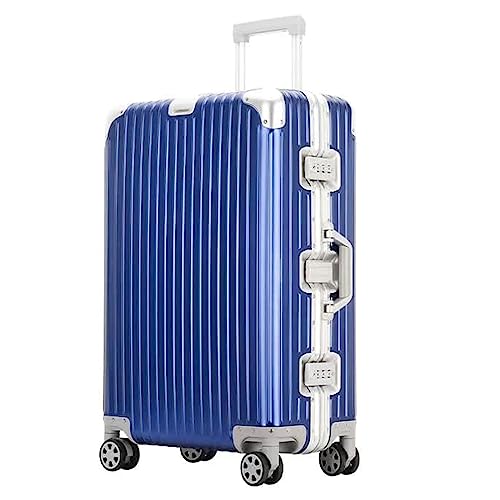 BAWFADFS Handgepäckkoffer mit Rollen, Koffer mit Aluminiumrahmen, Trolley-Koffer mit großer Kapazität und Hartschale, geeignet für Geschäftsreisen und Urlaub von BAWFADFS