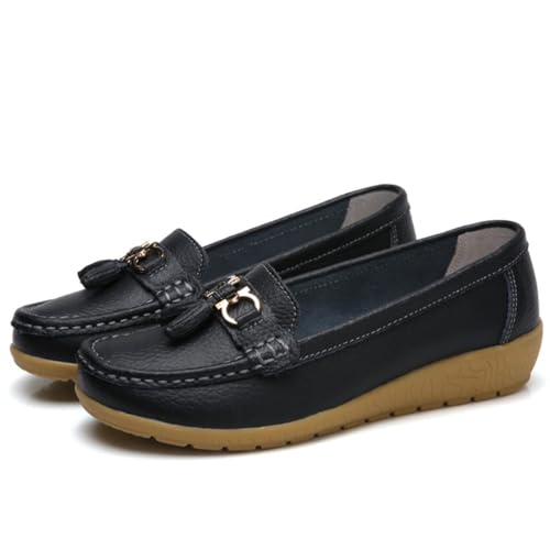BAWUTZ Klassische Penny Loafers für Frauen, Atmungsaktive Mokassins-Schuhe für Damen, orthopädische Schuhe für Damen,Breathable Leather Breathable Casual Shoes for Women,Hiking Shoes (35 EU,Schwarz) BAWUTZ Klassische Penny Loafers für Frauen, Atmungsaktive Mokassins-Schuhe für Damen, orthopädische Schuhe für Damen,Breathable Leather Breathable Casual Shoes for Women,Hiking Shoes (35 EU,Schwarz) von BAWUTZ