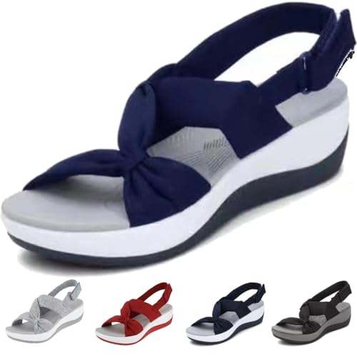 Orthopädische Sandalen für Damen,Bequeme orthopädische Schuhe zur Unterstützung des Fußgewölbes für Damen, mit verstellbaren Trägern und Sandalen mit ergonomischer Sohle für Spaziergänge (41,Blau) Orthopädische Sandalen für Damen,Bequeme orthopädische Schuhe zur Unterstützung des Fußgewölbes für Damen, mit verstellbaren Trägern und Sandalen mit ergonomischer Sohle für Spaziergänge (41,Blau) von BAWUTZ