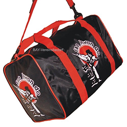 BAY Sporttasche Taekwondo Tae Kwon Do, Taekwon Do, Trainingstasche, Tasche, schwarz/rot, 50 cm von BAY