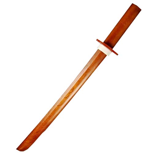 BAY SPORTS Shoto aus roter Eiche mit Tsuba Bokken klein kurz Roteiche ca. 55 cm Japanisches Holzschwert Schwert Holz Kurzschwert von BAY SPORTS