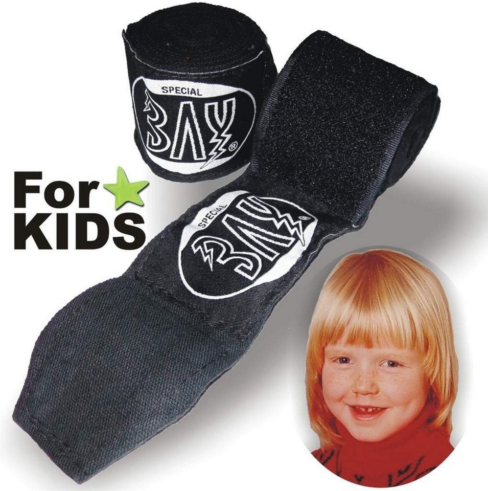 BAY-Sports Boxbandagen Kinder 1,5 m Box-Bandagen Handbandagen Kids schwarz BAY-Sports Boxbandagen Kinder 1,5 m Box-Bandagen Handbandagen Kids schwarz von BAY-Sports