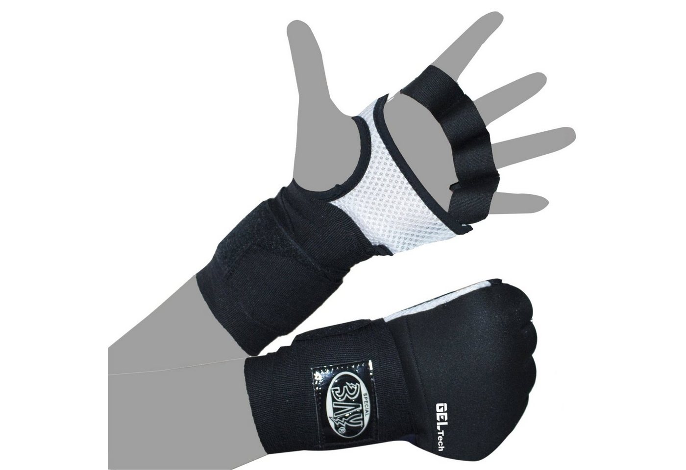 BAY-Sports Boxbandagen Wave Gel Neopren Box-Bandagen schwarz gepolstert BAY-Sports Boxbandagen Wave Gel Neopren Box-Bandagen schwarz gepolstert von BAY-Sports