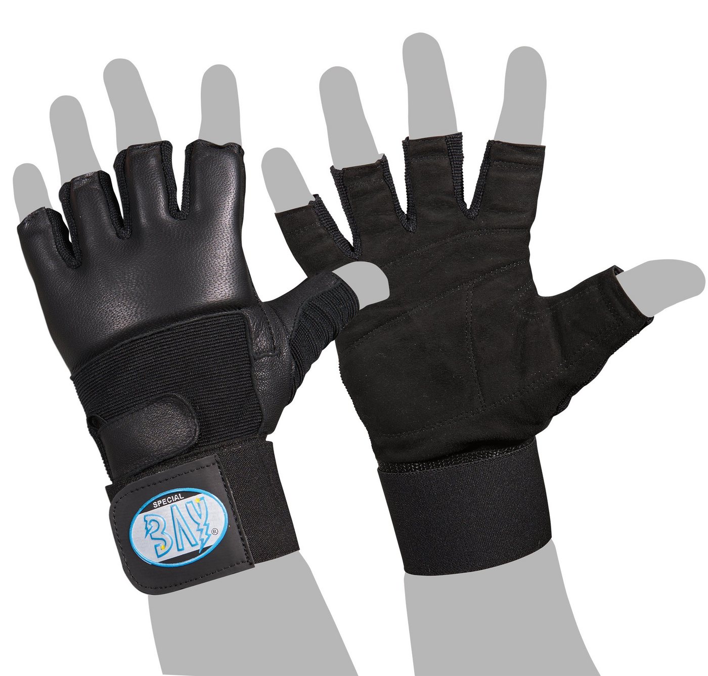 BAY-Sports MMA-Handschuhe Cuddly LEDER Krav Maga Wing Tsun Handschutz Handschützer Faustschutz (Echtes Leder), Kampfsport MMA Free Fight Sandsackhandschuhe aus LEDER von BAY-Sports