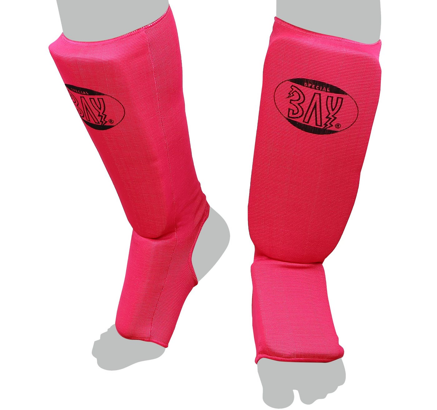 BAY-Sports Schienbeinschutz Kampfsport Kickboxen Karate MMA Thaiboxen Muay Thai MTC pink, waschfest, elastisch, XS - L von BAY-Sports