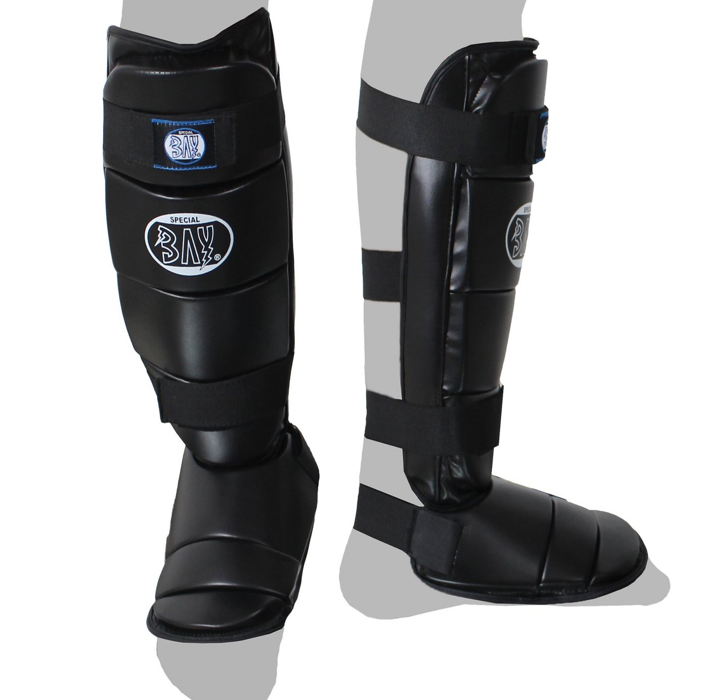 BAY-Sports Schienbeinschutz Kampfsport Kickboxen Karate MMA Thaiboxen Muay Thai Allround schwa, Kunstleder, feucht abwischbar, S - XL BAY-Sports Schienbeinschutz Kampfsport Kickboxen Karate MMA Thaiboxen Muay Thai Allround schwa, Kunstleder, feucht abwischbar, S - XL von BAY-Sports