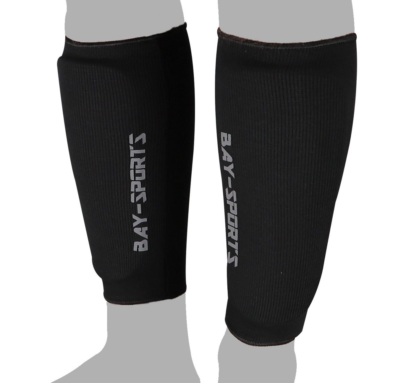 BAY-Sports Schienbeinschutz Kampfsport Kickboxen Karate MMA Thaiboxen Muay Thai Baumwolle IUM, Baumwolle elastisch waschmaschinenfest, XXS - XL von BAY-Sports