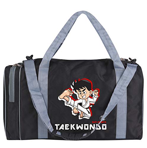 Sporttasche Taekwondo TKD Tae Kwon Do, Kinder Kids small klein Taschen Bag, schwarz grau, Trainingstaschen Sporttaschen Thaiboxtasche Sporttasche Taekwondo TKD Tae Kwon Do, Kinder Kids small klein Taschen Bag, schwarz grau, Trainingstaschen Sporttaschen Thaiboxtasche von BAY