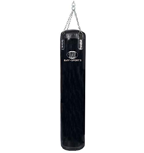 BAY Sandsack 180 cm mit Stahlkette Boxsack schwarz Trainingssack Standard ungefüllt + Kette + Drehwirbel leer BAY Sandsack 180 cm mit Stahlkette Boxsack schwarz Trainingssack Standard ungefüllt + Kette + Drehwirbel leer von BAY
