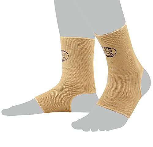 BAY® 2X elastische Fußbandagen, Fußgelenkbandagen, Haut, beche, Größe XL von BAY