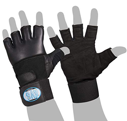 BAY® Cuddly Leder Multi Funktion Boxhandschuhe Sandsackhandschuhe Gerätehandschuhe Gewichtheberhandschuhe, schwarz, Größe S von BAY