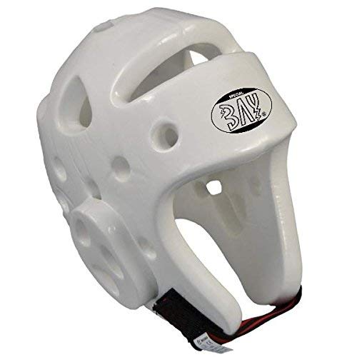 BAY® KLS Kopfschutz Kopfschützer Headguard Kampfsport, Kickboxen, Taekwondo, Taek Kwon Do, TKD, weiß, Größe M von BAY