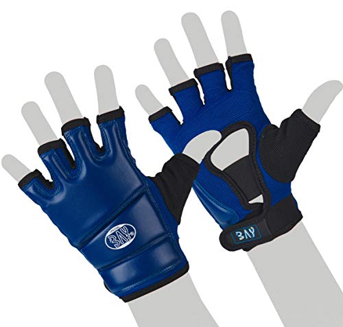 BAY® Touch BLAU XS - Leder-PU Sandsackhandschuhe, Gerätehandschuhe, Boxhandschuhe, blau, Grösse XS von BAY