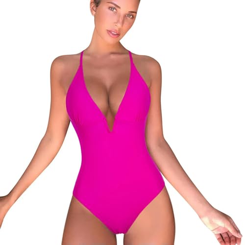 BAYAJIAZ Bikini Push -up One -stück Badeanzug Frauen Strandkleidung Monokini Plus Größe Solid Badeanzüge Badezusammenzug Badeanzug Frauen-b5136rr-m von BAYAJIAZ