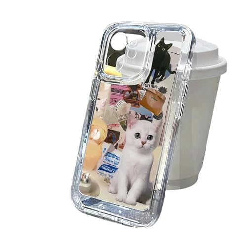 BAYAJIAZ Handyhülle Schwarz -weiß -Katzen -telefonhülle Für1phone 15 11 12 13 14 Pro Max -Paare Deckung-für Das1phone Xs Max-01tb42 von BAYAJIAZ