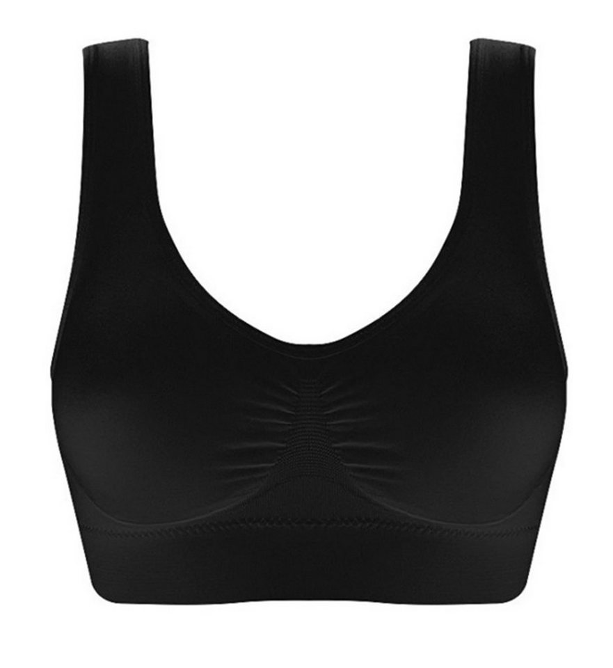 BAYLI Sport-Bustier Damen Sport BH, Farbe schwarz, Comfort BH Größe M, Frauen Bustier von BAYLI