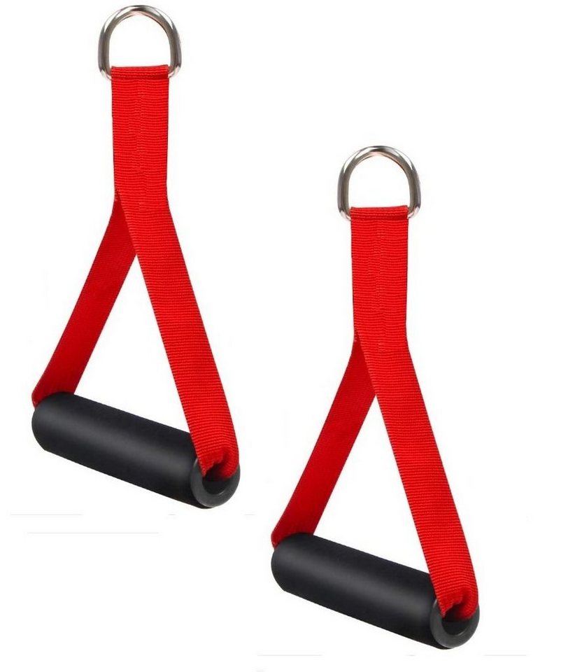 BAYLI Kurzhantel 2 x Einhandgriff für Widerstandsbänder, Trainingsgriffe rot für Fitne BAYLI Kurzhantel 2 x Einhandgriff für Widerstandsbänder, Trainingsgriffe rot für Fitne von Bayli