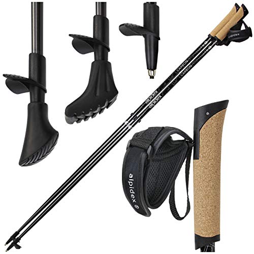ALPIDEX Superleichter Carbon Nordic Walking Stock - sehr leichte Walking Stöcke, Länge:115 cm ALPIDEX Superleichter Carbon Nordic Walking Stock - sehr leichte Walking Stöcke, Länge:115 cm von ALPIDEX