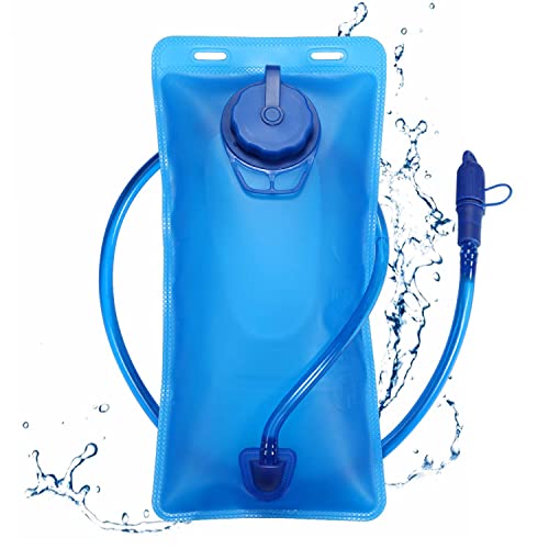 BBAIYULE® Trinkblase 2l,Trinkrucksack BPA-Frei&Geschmacksneutral, Trinkbeutel optional Mit Isoliertasche,wasserblase,trinksystem mit 2 ÖFFNUNGEN Zum Laufen (Blau) von BBAIYULE