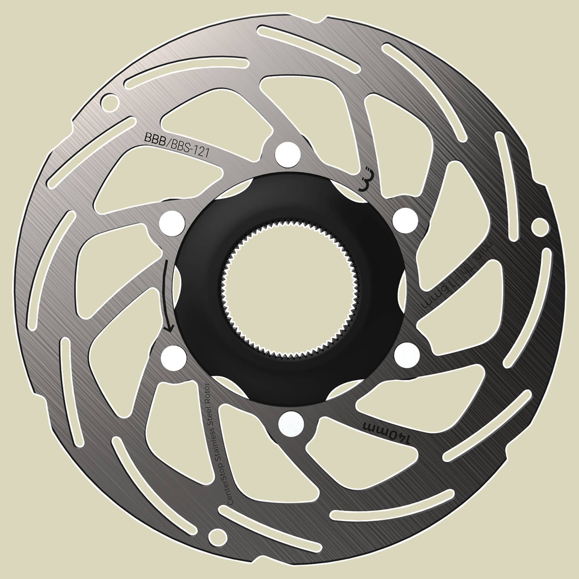 BBS-121 Bremsscheibe CenterStop 140 mm Farbe silber BBS-121 Bremsscheibe CenterStop 140 mm Farbe silber von BBB Cycling
