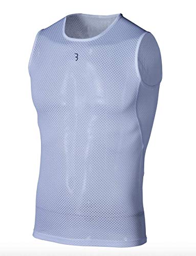 BBB Cycling Fahrrad Kühl Unterhemd, Meshlayer Ärmelloses Base Layer Shirt, Ultraleicht Für Warmwetter-Radsport, BUW-10, Weiß, XS/S von BBB