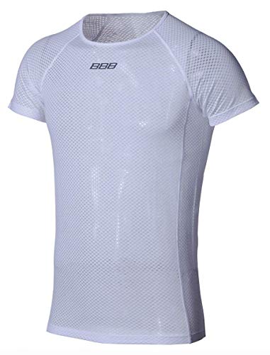 BBB Cycling Fahrrad Kühl Unterhemd Meshlayer Kurzarm-Shirt, Ultraleicht Für Warmwetter-Radsport, BUW-09, Weiss, XS/S von BBB