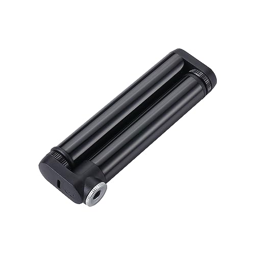 BBB Cycling DoubleShot Mini-Fahrradpumpe I 120 mm Faltbare Fahrradpumpe I 35 cc Fahrradpumpe Presta Ventil I Schlauchlose Fahrradpumpe I BMP-102, Schwarz von BBB