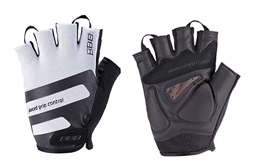 BBB Cycling Fahrrad Moutainbike Handschuhe Halbfinger Airroad Warm-Wetter Fingerlose, BBW-51, Weiss, S von BBB