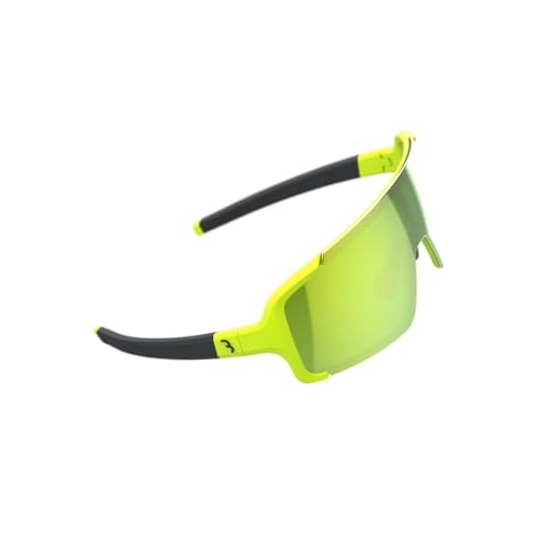 BBB Cycling Fahrradbrille Chester MLC - Grilamid bruchsicher - Einstellbare Gummibrücke - Gummibügel Spitzen - Fahrradzubehör - Neongelb von BBB