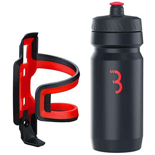 BBB Cycling Flaschenhalter Fahrrad Combo Fueltank Wasserflasche BBC-40C, Schwarz-Rot, 550 ml BBB Cycling Flaschenhalter Fahrrad Combo Fueltank Wasserflasche BBC-40C, Schwarz-Rot, 550 ml von BBB