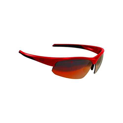 BBB Cycling Fahrradbrille Impress | Herren und Damen Sportbrille Sonnenbrille Radsport | mit Wechselgläsern | Polycarbonat | MTB Rennrad Urban | Glänzend Rot M | BSG-58 von BBB