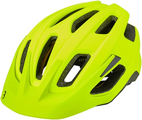 BBB Cycling Unisex-Adult Fahrradhelm Dune MIPS | Damen und Herren | Airflow Cooling System Abnehmbaren Visier | MTB und Rennrad | BHE-22b M (55-58cm), Matt Neongelb 2.0 von BBB