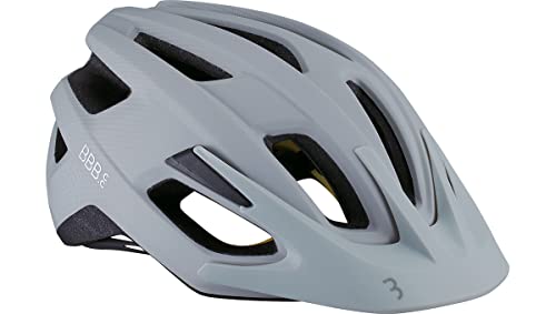 BBB Cycling Unisex-Adult Fahrradhelm Dune MIPS | Damen und Herren | Airflow Cooling System Abnehmbaren Visier | MTB und Rennrad | BHE-22b L (58-61cm), Matt Weiß 2.0 von BBB